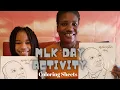 MLK Day Kids activity Color with me Martin Luther King 1st grade discussion