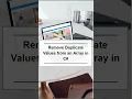 Remove Duplicate Values from an Array in C