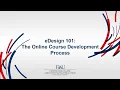 Online Course Development Process - Professional Development