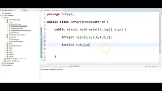 Java Program to find the first duplicate occurence in an array