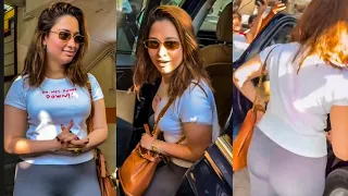 tamannaah bhatia after workout leaving the gym greeting her fans tamannaahbhatia tamanna