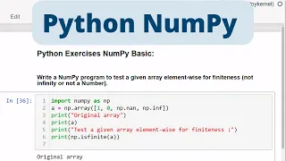 Python NumPy Exercises NumPy Basic NumPy Array Object I Python Programming