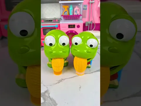 Satisfying With Unboxing Miniature Crong Eating Corn Set Toys, ASMR Videos #shorts