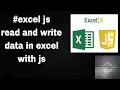 working with JavaScript excel read data exceljs
