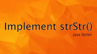 Implement strStr Solution Java Interview Question