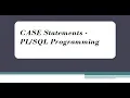 case statement in plsql