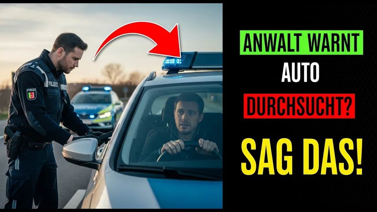 ANWALT WARNT Wenn die Polizei dein Auto durchsucht — SAG DAS