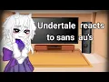 Undertale react to sans au's ( Warning! flashing lights/colors and blood)