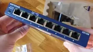 NetGear ProSafe GS108 8 Port Gigabit Switch - Unboxing and Detailed Close Ups