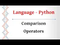 Language Tamil - Python Comparsion Operators