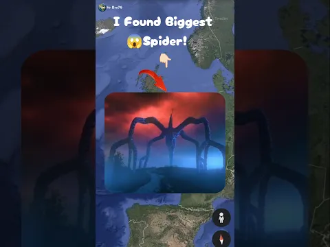I Found Biggest Real Spider 🕷️😱 on google maps and google earth 🌎 #shorts #hrbro76
