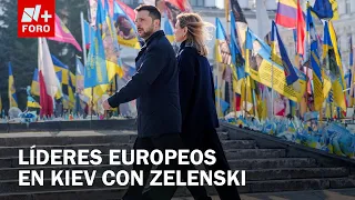 Líderes europeos se reúnen en Kiev por el tercer aniversario de la invasión Rusa - Paralelo 23