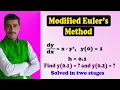 Simple way to solve modified Euler method in two stages using simple step and simple example