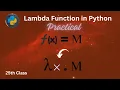 lambda function in python python for beginners python tutorial in bangla Practical Part-25
