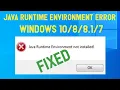 Java Runtime Environment Windows Error 8