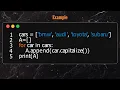 Python Snippets 01 How to capitalize all elements in a Python List