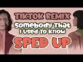 Download Lagu Somebody That I Used To Know Tiktok Remix - Sped Up Version