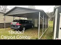 18x30x7 Carport Combo