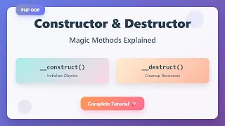 PHP OOP Constructors Destructors Explained for Beginners