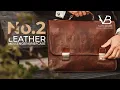No 2 Leather Messenger Briefcase Messenger Bag by Von Baer Overview 13 14 15 15 6 inches