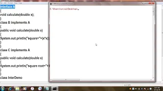 Implementing interfaces example in java JAVA in Telugu Lecture-43