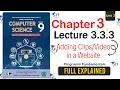 Class 9 Computer Science Chapter 3 - Lecture 3 3 3 HTML CSS JavaScript Basics