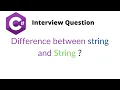 C Interview questions What is difference between string and String