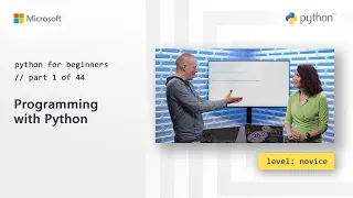 Programming with Python Python for Beginners 1 of 44