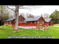 Vermont Cabins On24 Acres Pond Views VT Real Estate Luxurious Setting VT BnB Investors