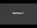 Matthew 7 - New International Version NIV Bible