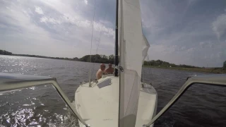 Santana 20 – Lake St. Louis – newbies and gusty winds – 1 of ?