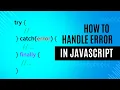 A Complete Guide to Try-Catch-Finally in JavaScript Hindi