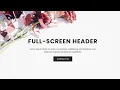 How to Create a Responsive Full-Screen Header using HTML CSS