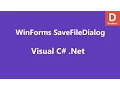 Visual C SaveFileDialog Control