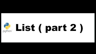 Python Bangla Tutorials 13 List Part 2