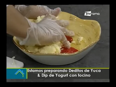 Hoy en la cocina: Deditos de Yuca & Dip de Yogurt con tocino