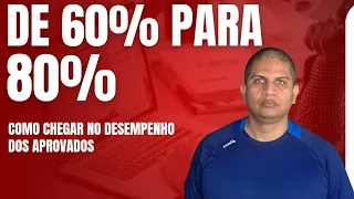 Estagnado em 60-70%? Como subir para 80-90% de acertos nas questões  de concurso em 2026
