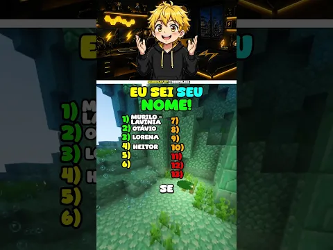 SE EU FALAR SEU NOME, VOCÊ PERDE! 😱👀 #shorts #minecraft