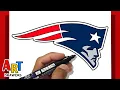How to DRAW New England Patriots SUPER BOWL - NFL LOGO