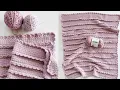 Crochet Ruffle Rows Baby Blanket