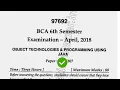 2018 Mdu BCA 6th Sem Java Question Paper
