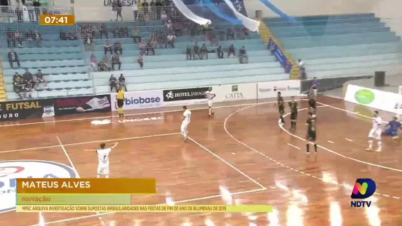 Confira o resultado da partida entre Blumenau e Joaçaba na sétima rodada do returno do futsal