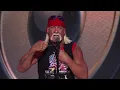 Retired wrestler Hulk Hogan ripped off his shirt while endorsing Donald Trump at