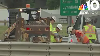 Emergency bridge repairs affect Route 1 I-95 in Peabody Mass overnight