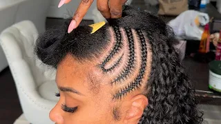 Half Lemonade Stitch Braids Half Curly Hair NEW Braid Style ft CurlsQueen