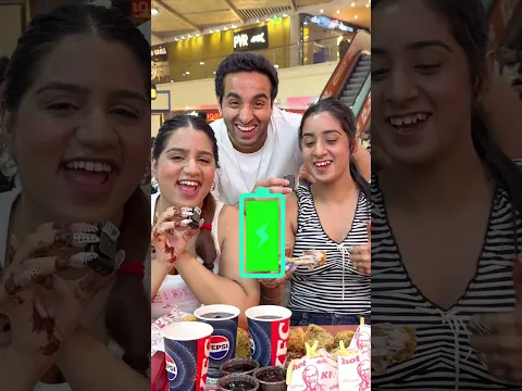 2 Girls 2000 Rs Challenge In KFC 😱🤑 #shorts