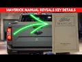 Ford MAVERICK Owners Manual Reveals KEY DETAILS