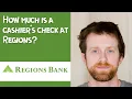 How much is a cashier s check at Regions