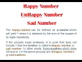 Number System Happy Number or UnHappy Number or Sad number using java concept with full explanation