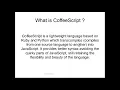 Introduction to CoffeeScript